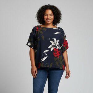 Cleo Navy Floral Blouse